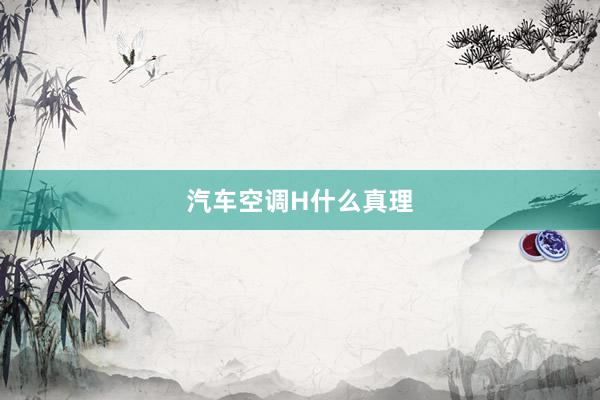 汽车空调H什么真理